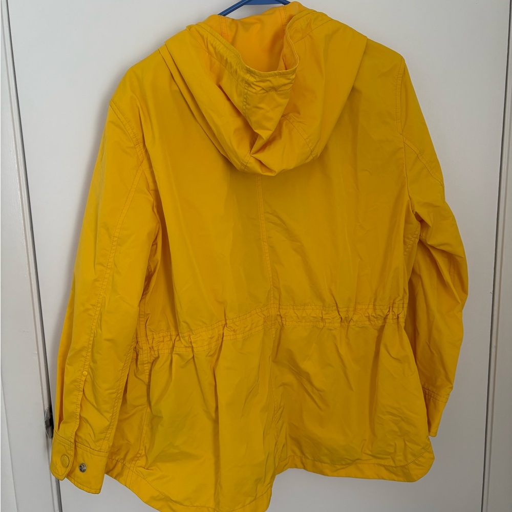 Coach Windbreaker Raincoat Yellow Jacket Cinched Waist F86465 - Medium - Picture 9 of 13